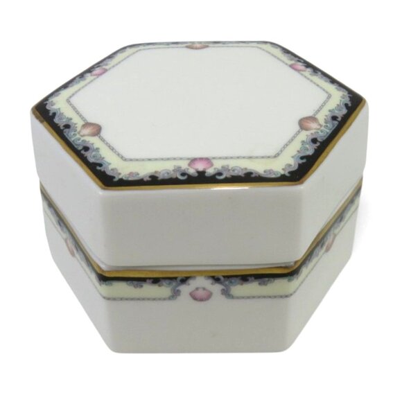 ROYAL DOULTON H5099 Rhodes Hexagon Trinket Box 1985 Vintage - Picture 1 of 10